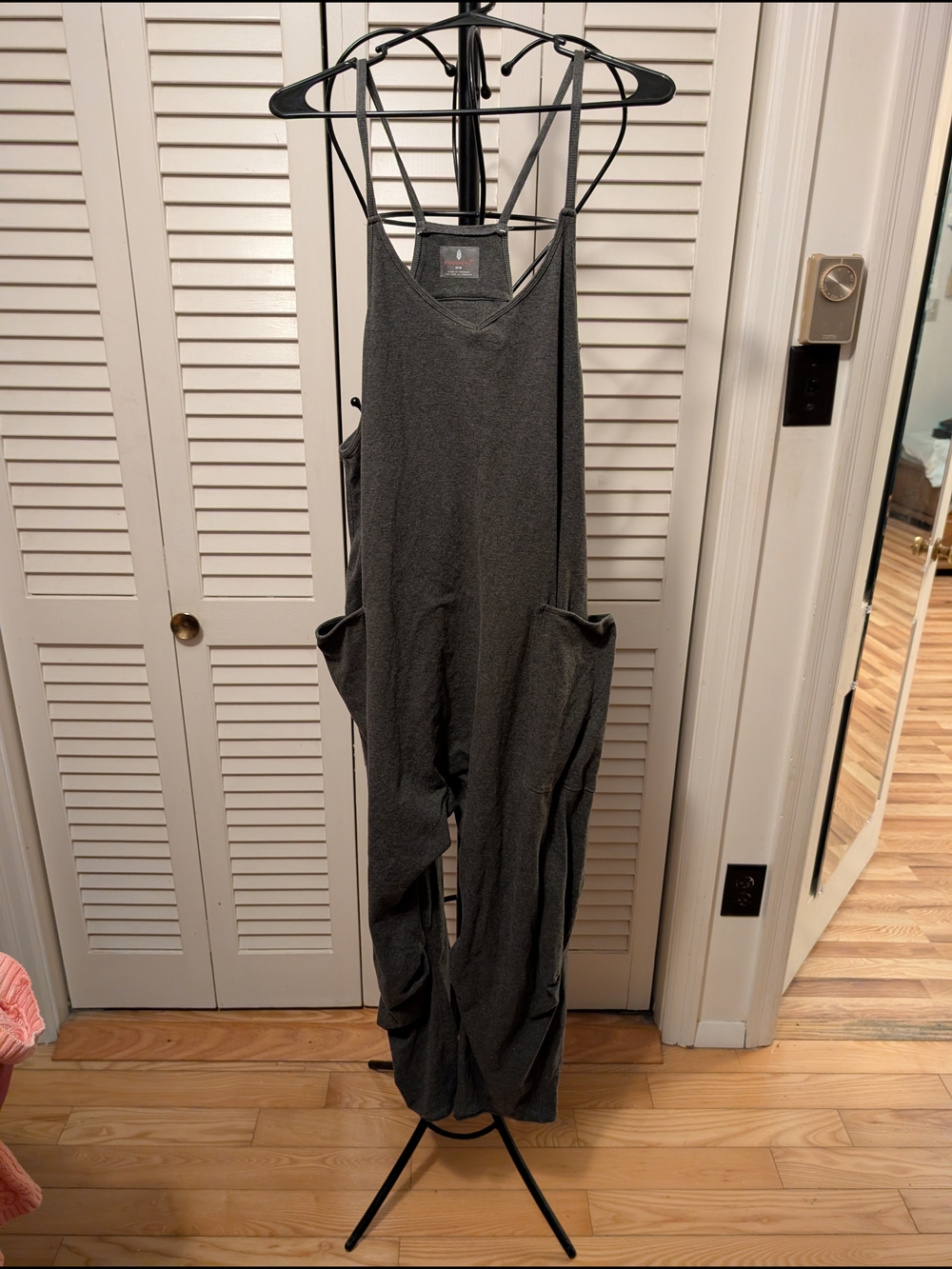 Free People Charcoal Jumpsuit Size Medium